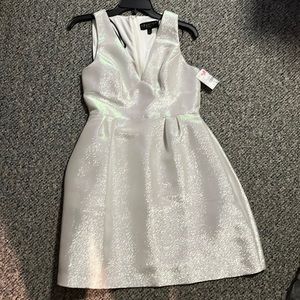 Shimmery white dress mini